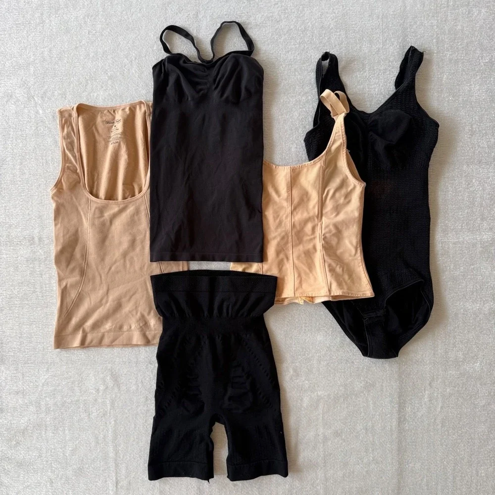 5pc Womens Shapewear Lot Size S/M Bodysuit Waist Trainer‎ Seamless Cami